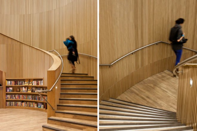 Canada Water Library, CZWG Architects, inverted pyramid, library, eco library, london, green roof