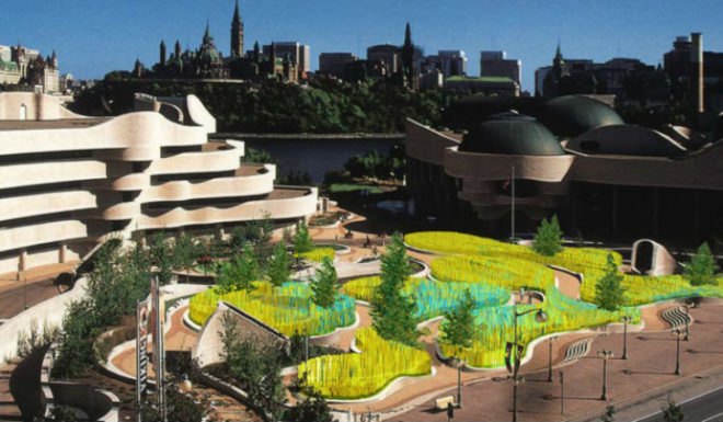 Canadian Museum of Civilizations Plaza, Claude Cormier Associes, landscape architecture, green renovation, prairie, urban landscape,