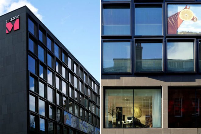 CitizenM Hotel, Glasgow, London, Concrete Architectural Associates, prefab hotel, modular hotel, prefab, eco hotel