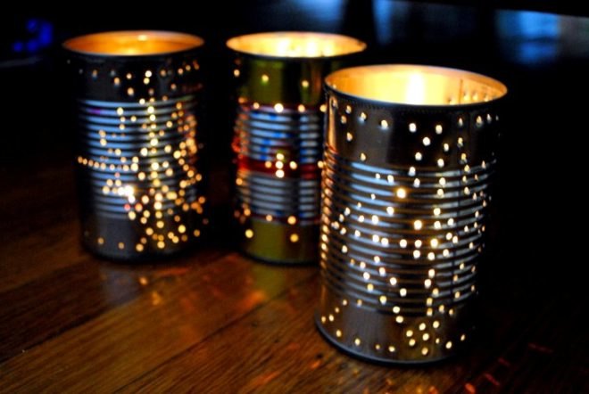 DIY, summer, craft, recycled, tin can, lantern, punched, votive, how-to, DIY tin can lanterns, DIY summer projects, tin can lanterns, summer lanterns, recycled can ideas, how to make a lantern, metal lanterns, homemade lanterns, eco lanterns, green lanterns,