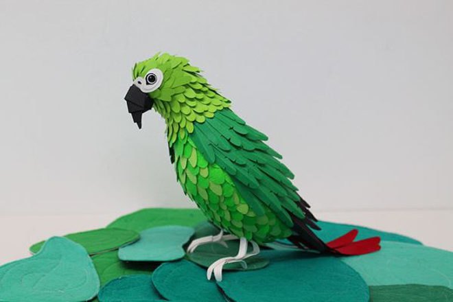green design, eco design, sustainable design, paper sculptures, Diana Beltran Herrera, paper birds, Hanni Bkartlaid