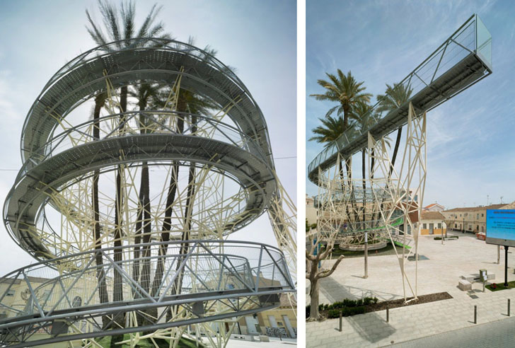 El Mirador de la Palmera, Joaqu&iacute;n Alvado Ba&ntilde;&oacute;n, Variation Guggenheim 3, Daya Vieja, Spain, palm trees