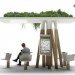 Escale Numérique, Mathieu Lehanneur, jcdecaux, paris, wifi station, green roof, digital break, internet station