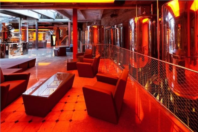 Jean Nouvel, Fabrica Moritz, Moritz Brewery, green renovation, green design, sustainable design, eco-design, skylights, subterranean, museum, history, Spain, Barcelona