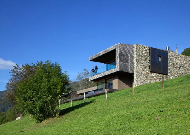 Bergmeister Wolf Architects, farm homes, italian homes, adaptive reuse, historic preservation architecture, stone architecture, green roof, charred wood construction