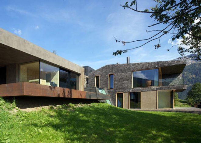 Bergmeister Wolf Architects, farm homes, italian homes, adaptive reuse, historic preservation architecture, stone architecture, green roof, charred wood construction