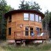 wood yurt, two story round home, silo house