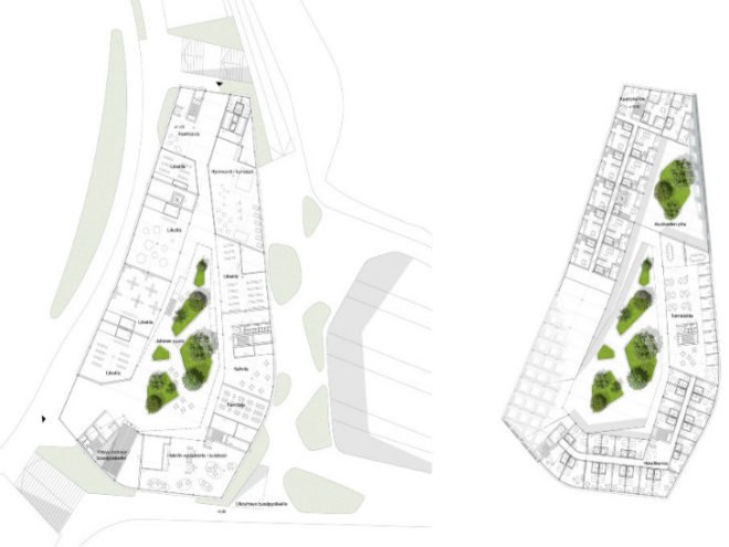 Fokka, Arto Ollila, indoor park, helsinki, mixed-use development, glass pyramid,