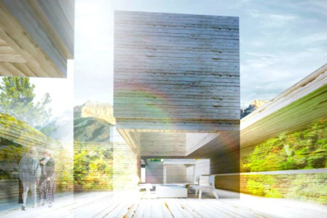 HOUS.E+, house plus, self sufficient house, Polifactory, rammed earth, net plus house, eco home concept