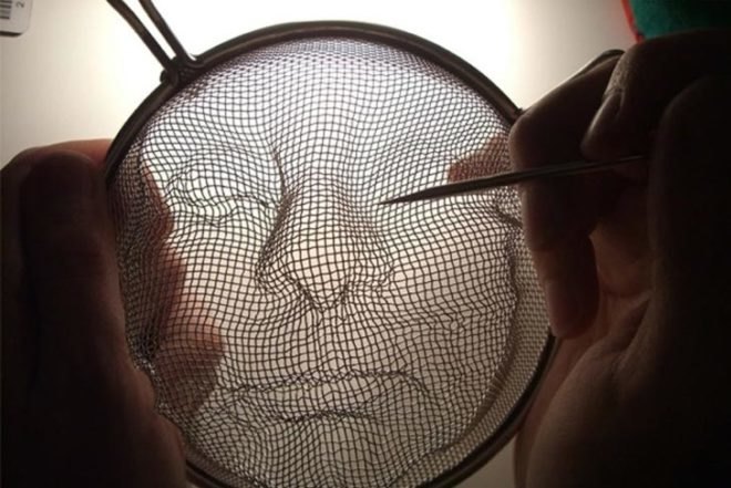 Isaac Cordal, Cement Bleak, spanish art, urban installations, cooking strainer, standard materials, art, public art