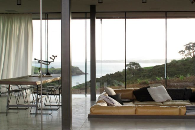 Island Retreat, Fearon Hay Architects, waiheke island, eco vacation home, eco home, solar power, new zealand