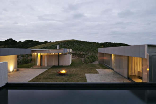 Island Retreat, Fearon Hay Architects, waiheke island, eco vacation home, eco home, solar power, new zealand