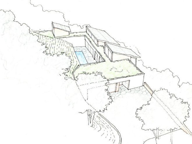 Kentfield Hillside Residence, Turnbull Griffin Haesloop, green roof, green home, eco home, living roof, sustainable home, bay area