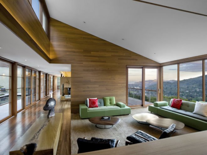 Kentfield Hillside Residence, Turnbull Griffin Haesloop, green roof, green home, eco home, living roof, sustainable home, bay area