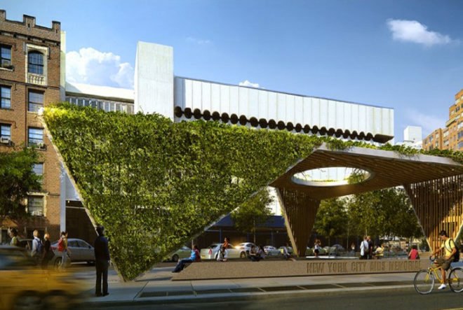 aids memorial park nyc, aids memorial, aids memorial new york, nyc aids memorial, studio a+i, new york news, new york design, new york architecture, green design, eco design, sustainable design, green architecture, eco architecture, sustainable architecture, green nyc, green building nyc, green memorial nyc, trellis, nyc trellis, st. vincents hospital