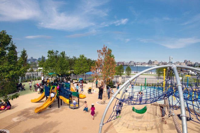 green design, eco design, sustainable design, New Jersey, Jersey City, Newport Green, Eco-friendly sports field, urban beach, pop up beach