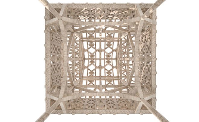 Geoffrey Chaucer, Paleys upon Pilers, timber, 2012, London, Olympic Games, green design, sustainable design, literature, eco-design, temporary design, Studio Weave