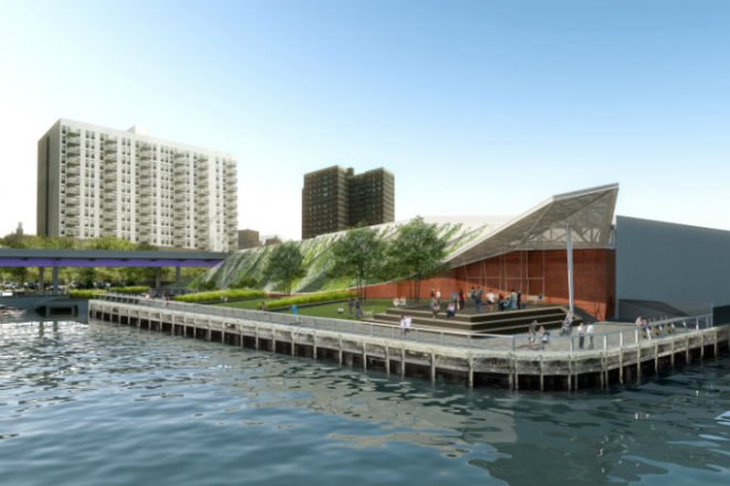 Pier 35, EcoPark, SHoP Architects, east river waterfront esplanade, landscape architecture, urban green space