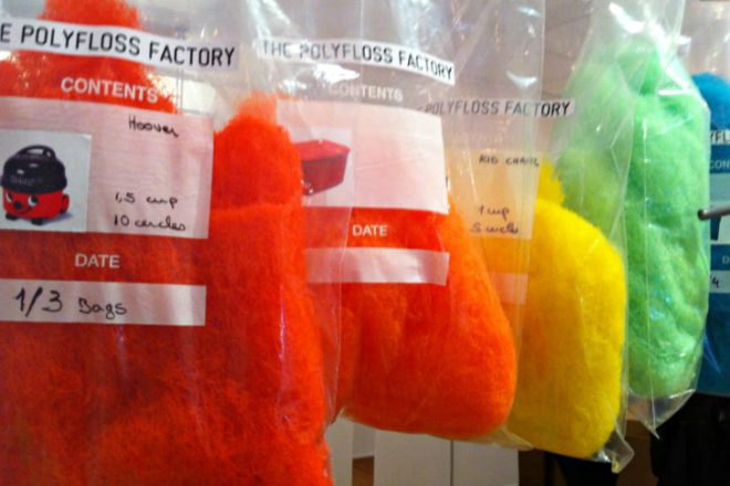 Polyfloss Factory, polyfloss, artisan recycling, plastic recycling, diy recycling, recycling initiatives,
