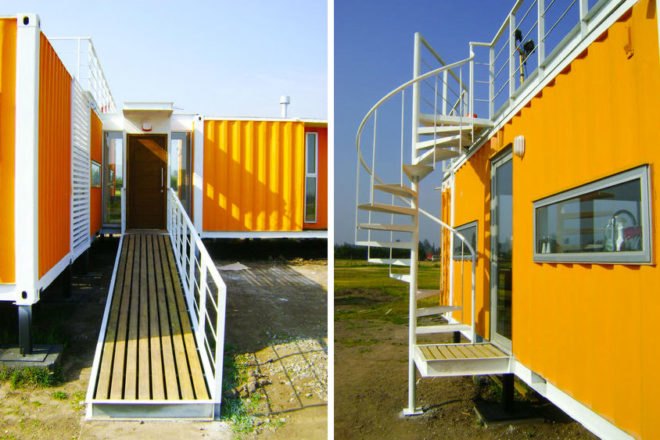 Project ARQtainer's House Liray, Project ARQtainer, House Liray, earthquake proof architecture, shipping container architecture, prefab architecture, green design, shipping container design, shipping container homes