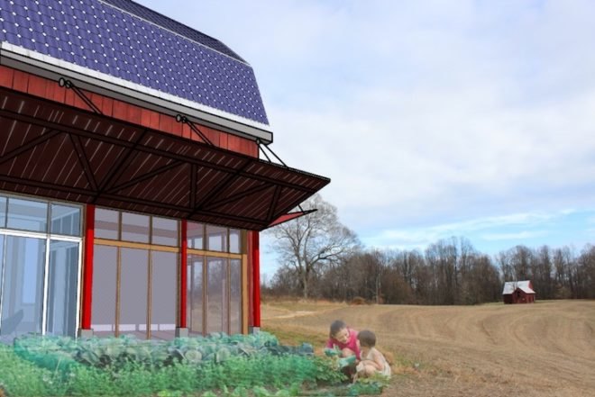 Re-barn, Autotroph, Tobacco Barns, adaptive re-use, solar power, green design, sustainable design, eco-design, Maryland, photovoltaic panels, green renovation, sustainable development
