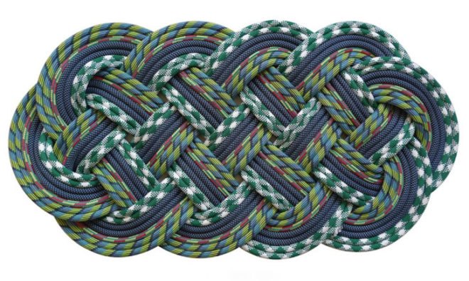SerpentSea Rugs, Sophie Aschauer, marine rope, recycled materials, green interiors, sustainable design, green design, sustainable furniture, green textiles, sailing knot rug, nautical housewares