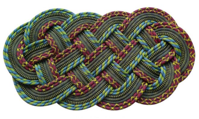 SerpentSea Rugs, Sophie Aschauer, marine rope, recycled materials, green interiors, sustainable design, green design, sustainable furniture, green textiles, sailing knot rug, nautical housewares