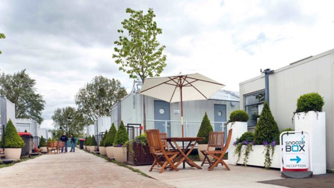 green design, eco design, sustainable design, Snoozebox, Shipping container hotel, London Olympics 2012, portable hotel, cargotecture, pop up hotel