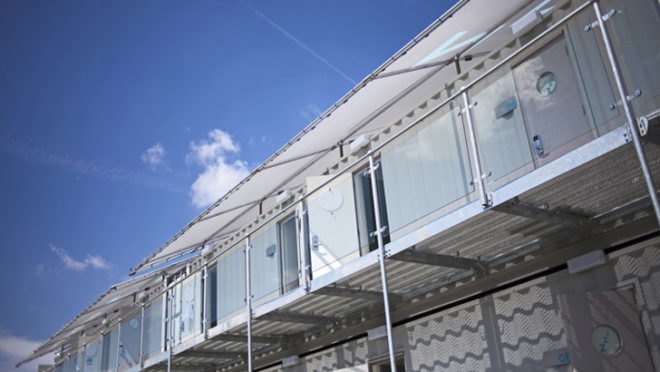 green design, eco design, sustainable design, Snoozebox, Shipping container hotel, London Olympics 2012, portable hotel, cargotecture, pop up hotel