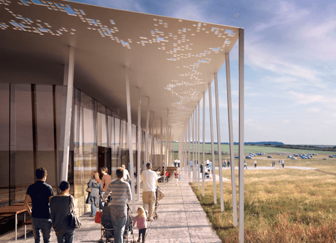 Denton Corker Marshall, Visitor Center, Green Renovation, World Heritage Site, Stonehenge, Wiltshire County, UK, green design, sustainable design, eco-design, social design, historical preservation, Heritage Lottery Fund