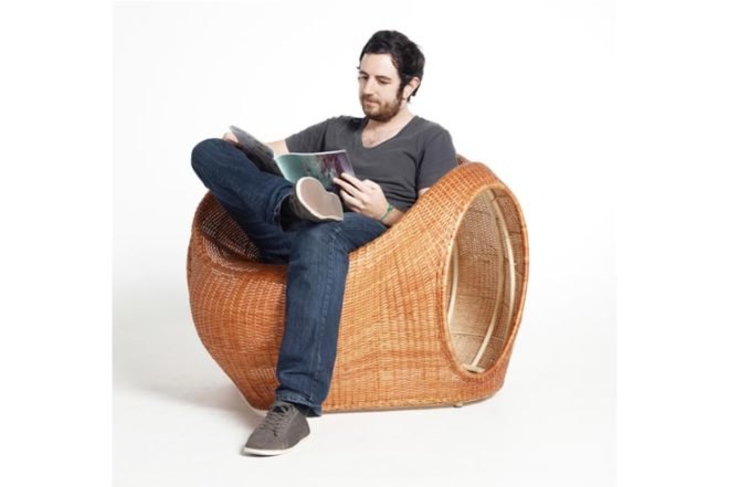 Botanical, green furniture, Green Materials, Studio Eggpicnic, mimbre, wicker, amalia seat, organic lines, curvaceous, Chimbarongo, chile