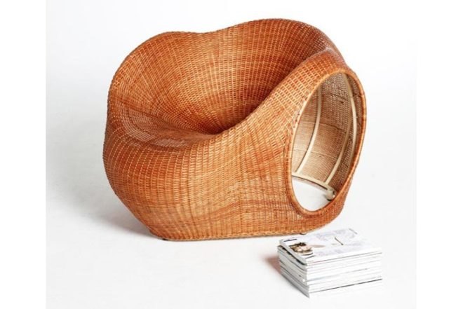 Botanical, green furniture, Green Materials, Studio Eggpicnic, mimbre, wicker, amalia seat, organic lines, curvaceous, Chimbarongo, chile
