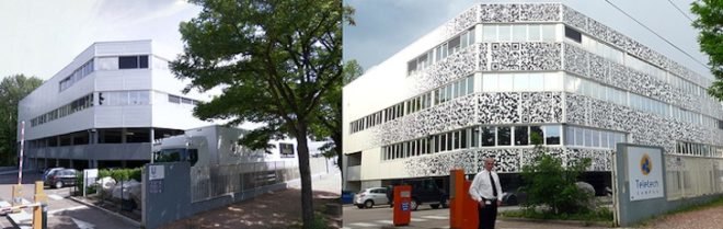Dijon, France, Teletech, MVRDV, adaptive reuse, green renovation, daylighting, skylights, green design, sustainable design, eco-design, call center