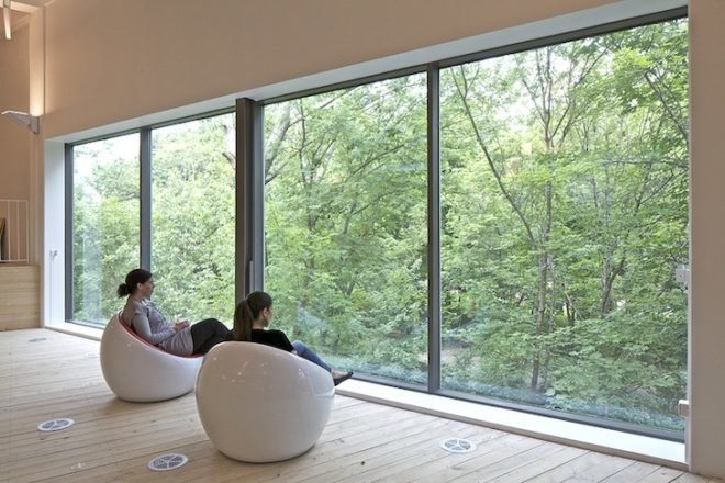Dijon, France, Teletech, MVRDV, adaptive reuse, green renovation, daylighting, skylights, green design, sustainable design, eco-design, call center