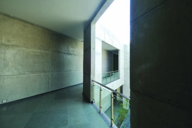 The Courtyard House, Sanjay Puri Architects, earth berm, passive cooling strategies, india, extreme heat