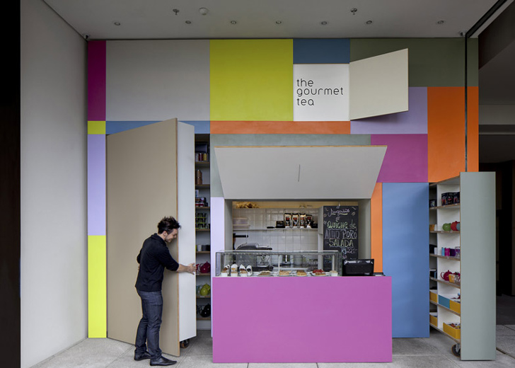 tea shop, green store, min store, pop up store, micro store, shop in a box