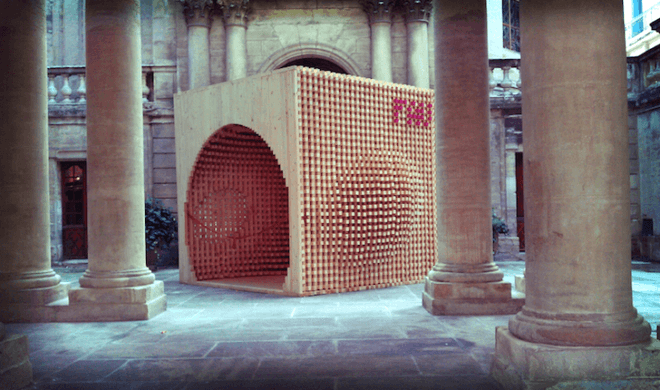 Atelier Vecteur, Festival of Lively Architecture, timber, pavilion, temporary architecture, green design, sustainable design, eco-design, Montepellier, natural materials