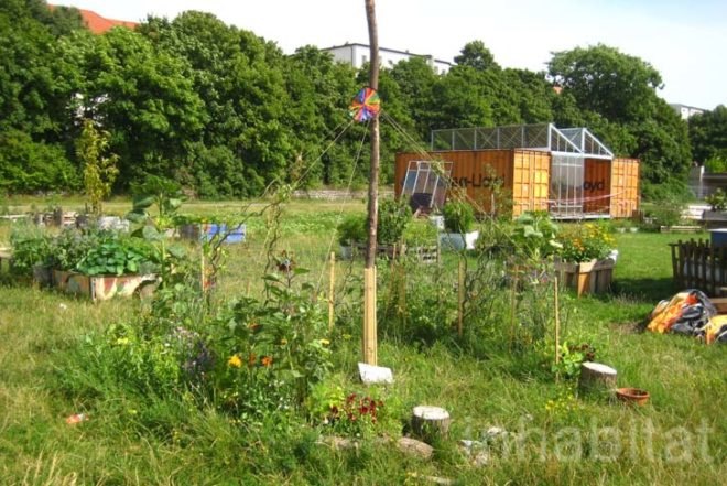 Lernort Natur, Youth Living in the Neighborhood, gGmbH, Global eV, tempelhof, education, children, kids, nature, nature elements, solar panels, recycled shipping containers, Prefab Housing, social design, Recycling / Compost, Botanical, Green Materials, energy efficiency,