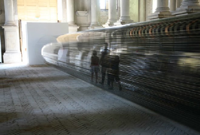 art, green art, recycled art, tape art, recycled tape, recycled materials, vhs tape, magnetic tape, lithuanian artist, lithuanian art, venice biennale, zilvinas kempinas, green design, eco design, sustainable design, eco art, sustainable art