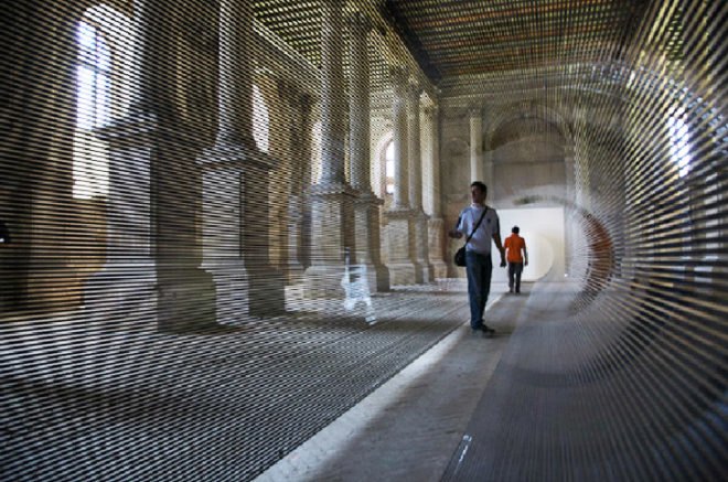 art, green art, recycled art, tape art, recycled tape, recycled materials, vhs tape, magnetic tape, lithuanian artist, lithuanian art, venice biennale, zilvinas kempinas, green design, eco design, sustainable design, eco art, sustainable art