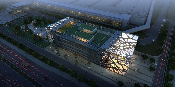 amphibianArc, Zoomlion, China, biomimicry, daylighting, parametric tools, nature, sustainability, green design, sustainable design, eco design, transforming facade