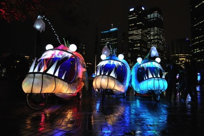 Follow the current, Sydney, Australia, anglerfish, Group D, creative collective, design, art, light, custom-made design, green design, sustainable design, eco-design, bicycles