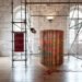 Chromatic Screen, hangers, upcycling, reuse, art, sculpture, design, LIKEarchitects
