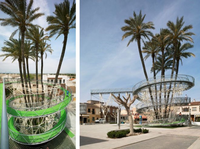 El Mirador de la Palmera, Joaquín Alvado Bañón, Variation Guggenheim 3, Daya Vieja, Spain, palm trees
