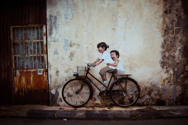 Ernest Zacharevic, malaysia street art, interactive street art, public artwork, street art, sustainable art, green art