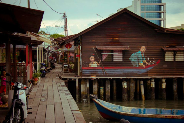 Ernest Zacharevic, malaysia street art, interactive street art, public artwork, street art, sustainable art, green art
