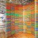 Chromatic Screen, hangers, upcycling, reuse, art, sculpture, design, LIKEarchitects