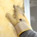 insulation, changing insulation, yellow insulation, installing insulation