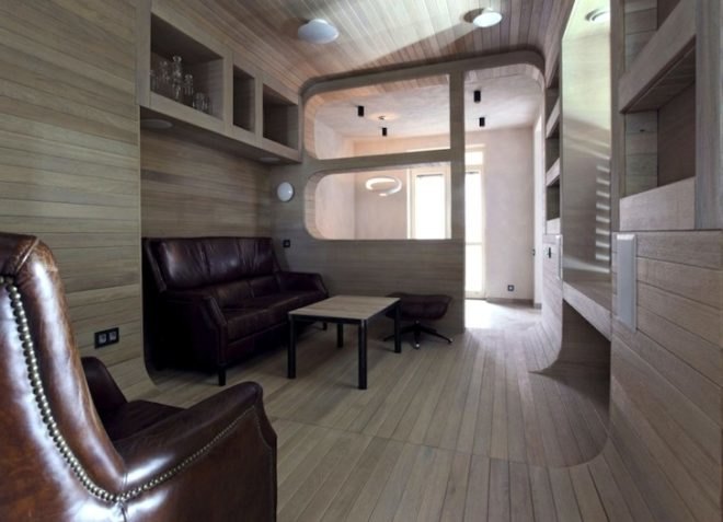 Peter Kostelov, natural light, daylighting, oak tube, Russia, Moscow, natural materials, timber, green design, sustainable design, green renovation, sustainable renovation