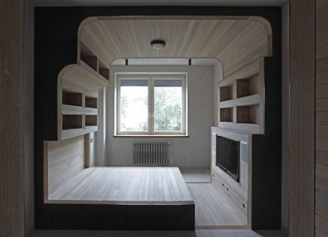 Peter Kostelov, natural light, daylighting, oak tube, Russia, Moscow, natural materials, timber, green design, sustainable design, green renovation, sustainable renovation